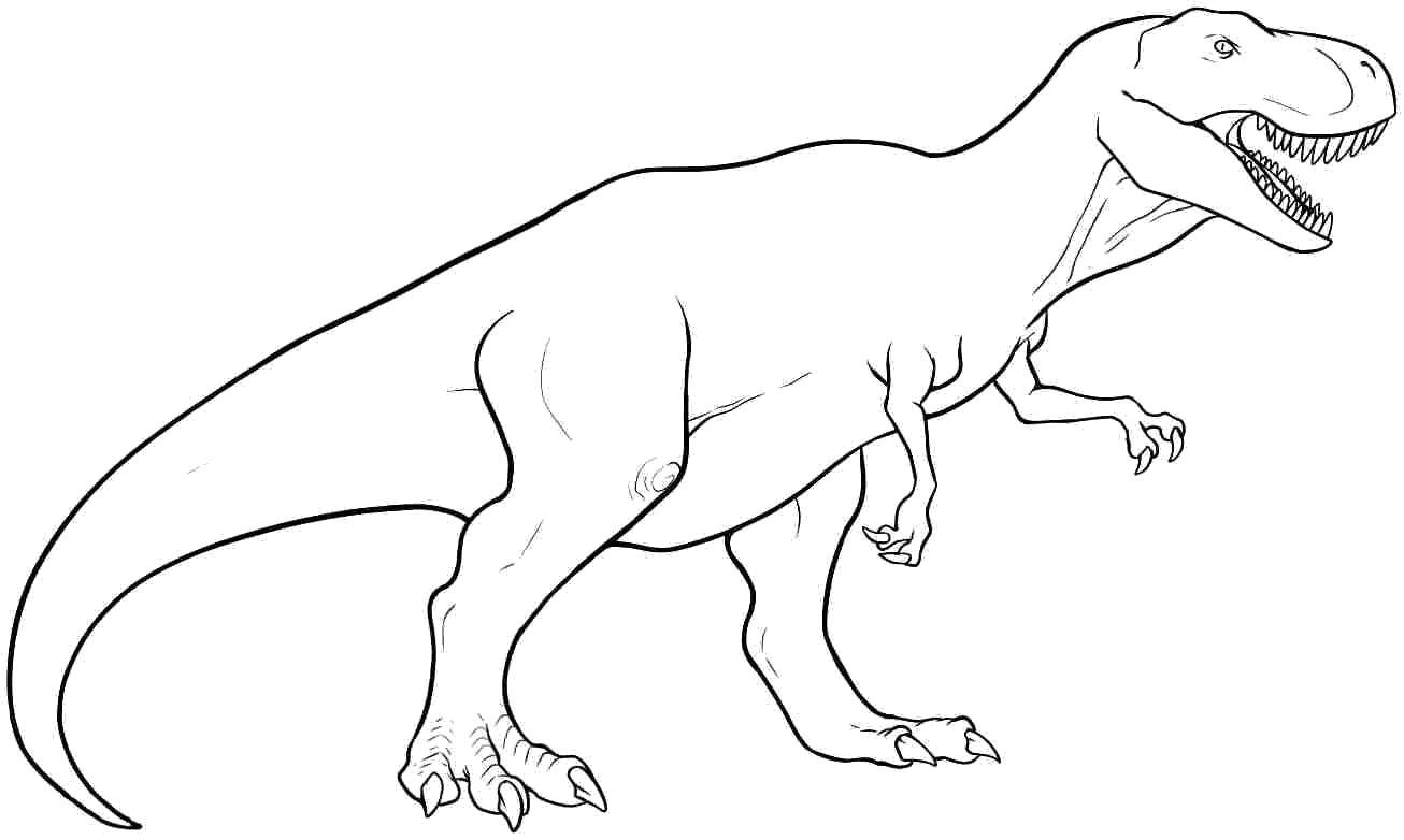 Раскраска динозавра (тираннозавр)