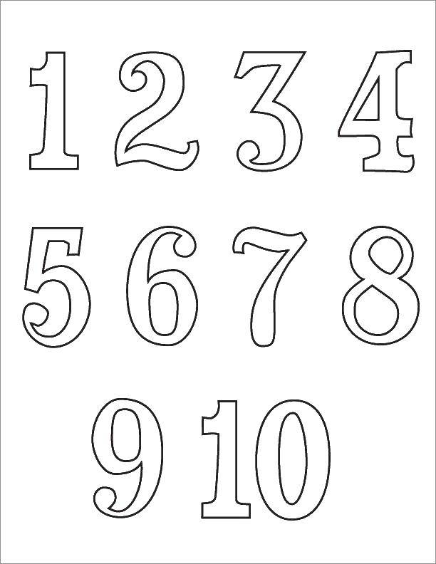 Разноцветные раскраски для развития навыков счета и чисел у детей (числа)