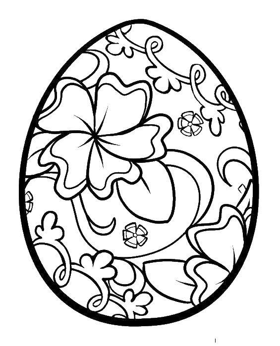 Раскраска пасхальных яиц (яйца, узоры)