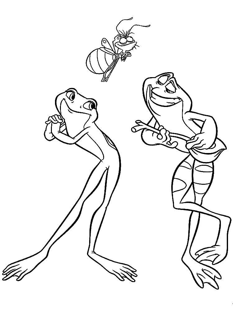Раскраски лягушка Рептилия и лягушка - бесплатно распечатывай и раскрашивай онлайн! (лягушка, Рептилия)