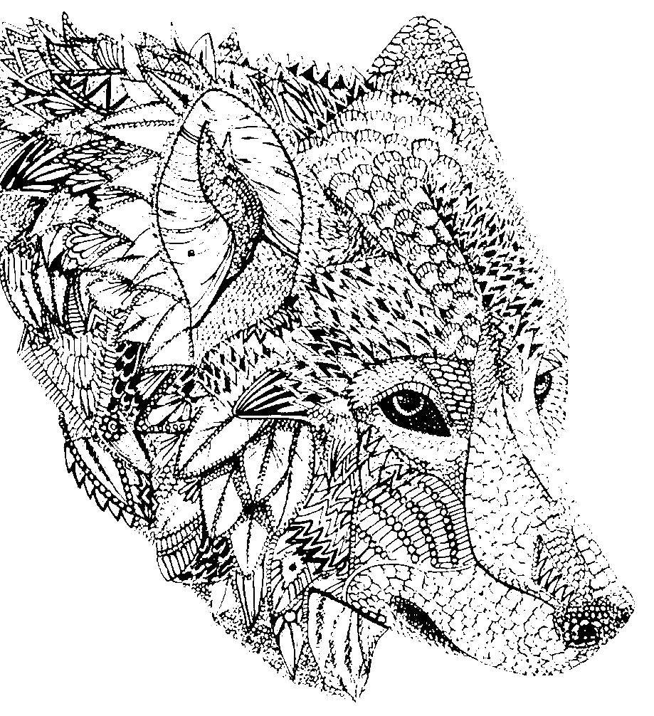 Раскраски антистресс с волками и другими животными для релаксации и снятия стресса (антистресс)