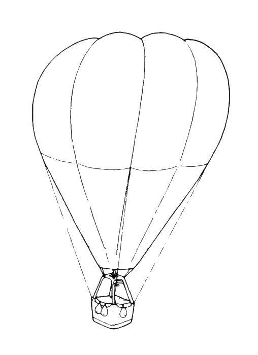 Раскраска воздушный шар для детей (воздушный, шар)
