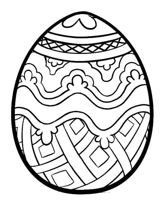 Раскраски на Пасху: яйца, узоры и другие мотивы (узоры)