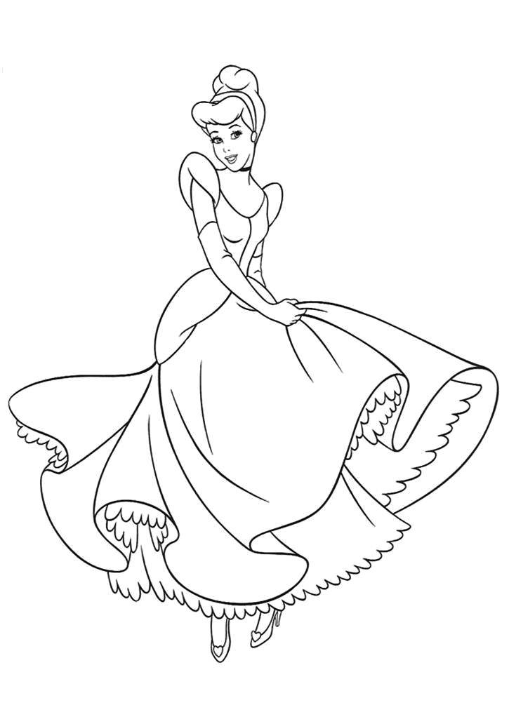 Раскраска Золушка с королевским балом (Золушка)