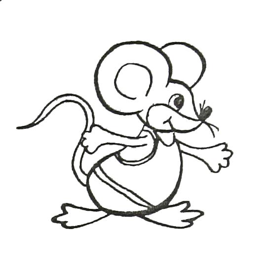 Раскраска дикой животной: мышь (мышь)