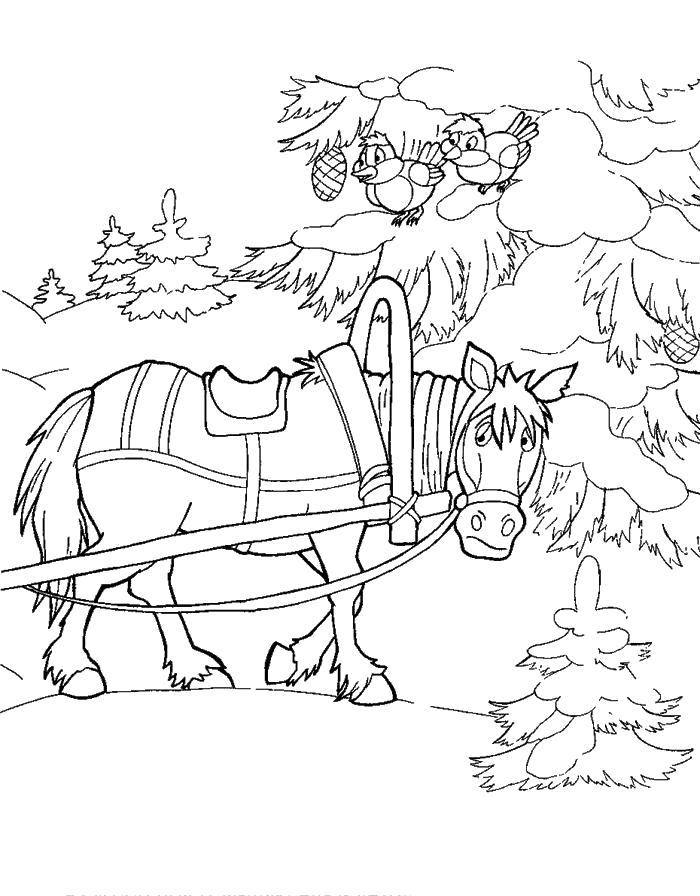 Раскраска с изображением Морозко и Снегурочки (Морозко)