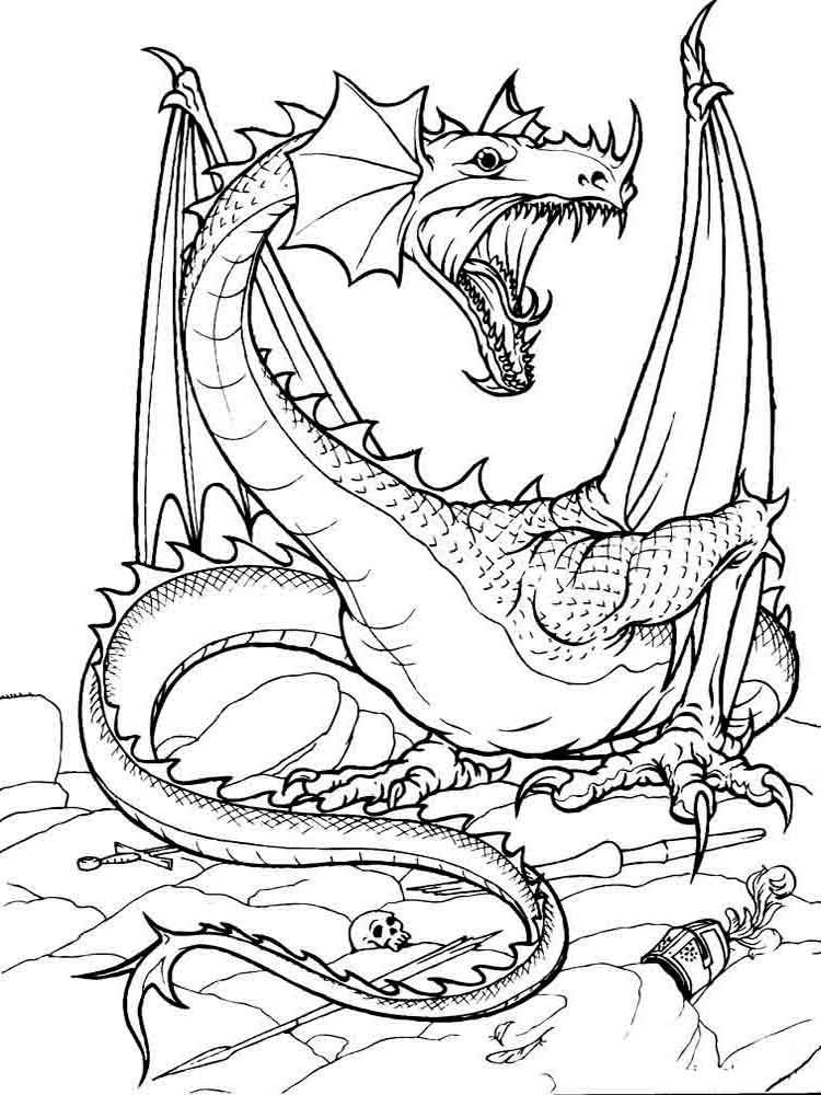 Раскраска дракона из мультфильма