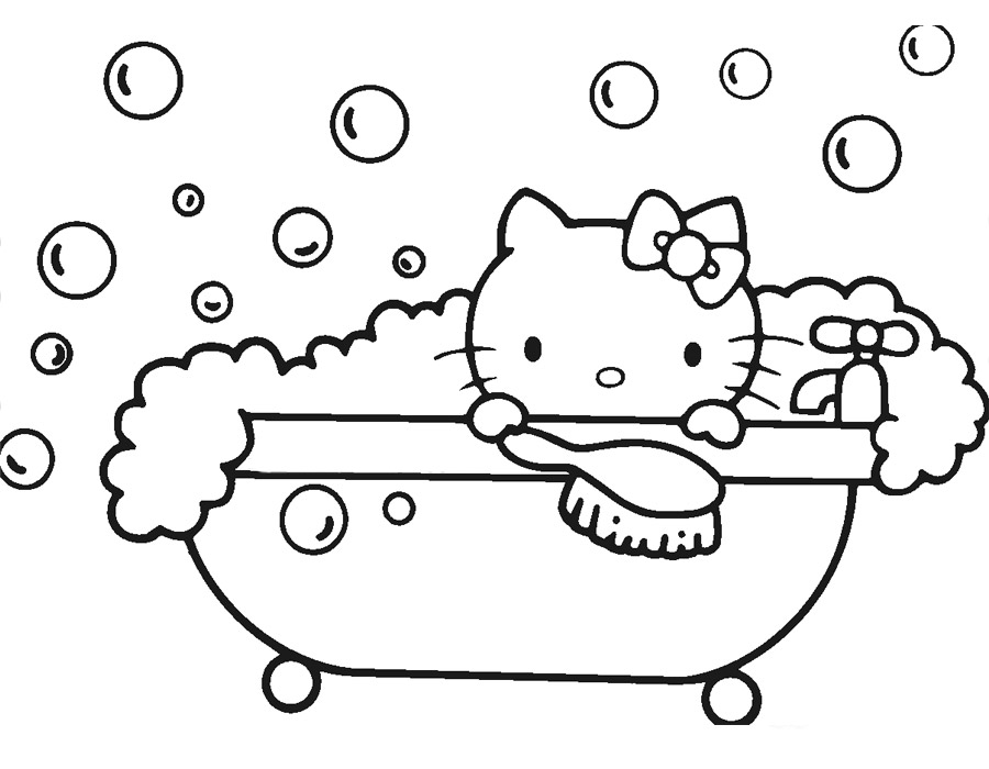 Раскраска Hello Kitty для девочек