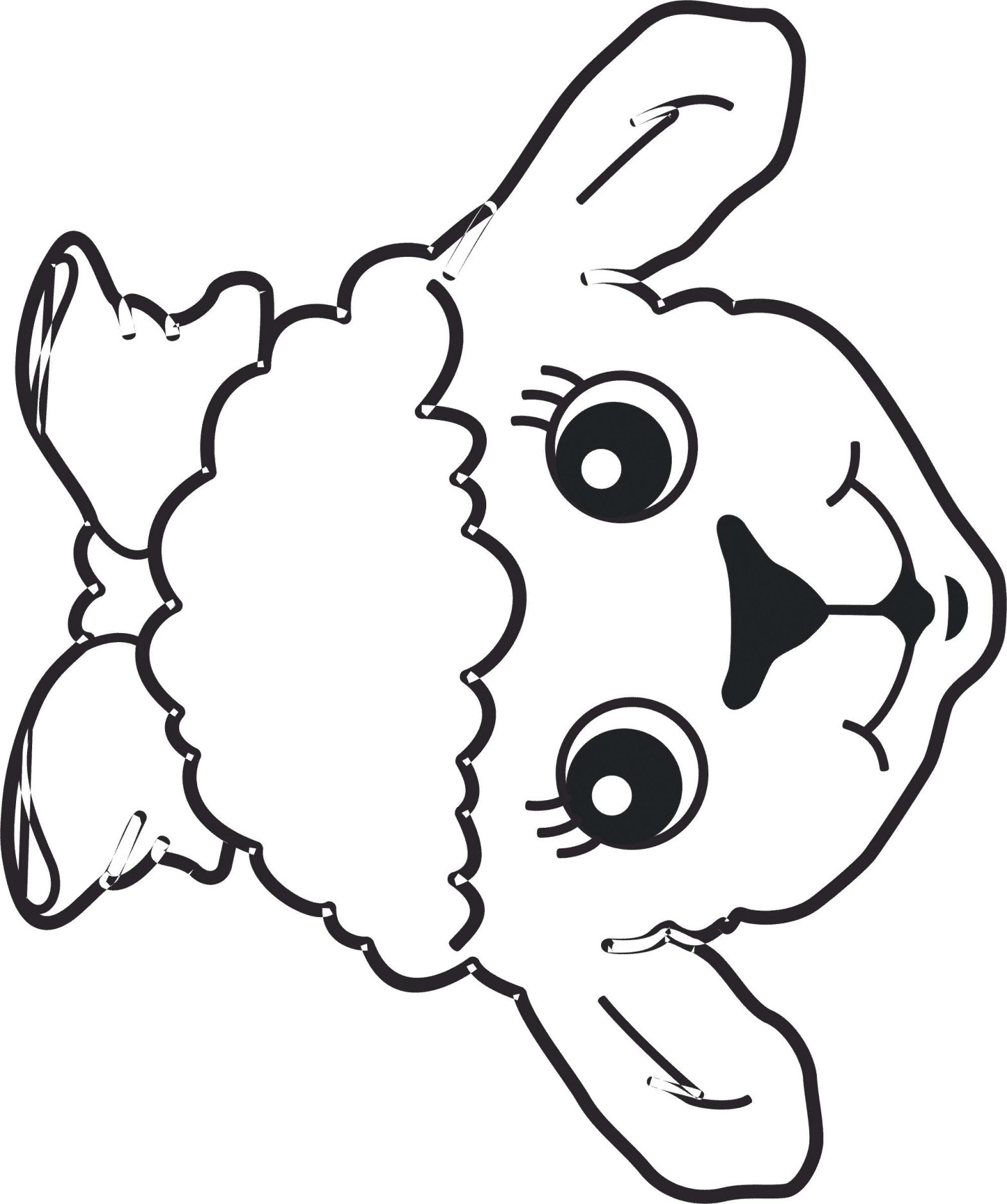 Раскраска с овцой для детей