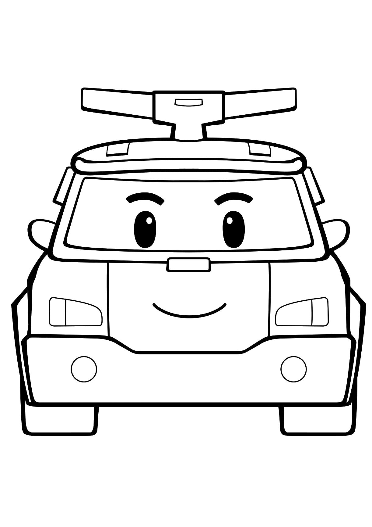 Раскраски Робокар Поли для детей - бесплатно скачать или распечатать онлайн (Робокар, Поли)