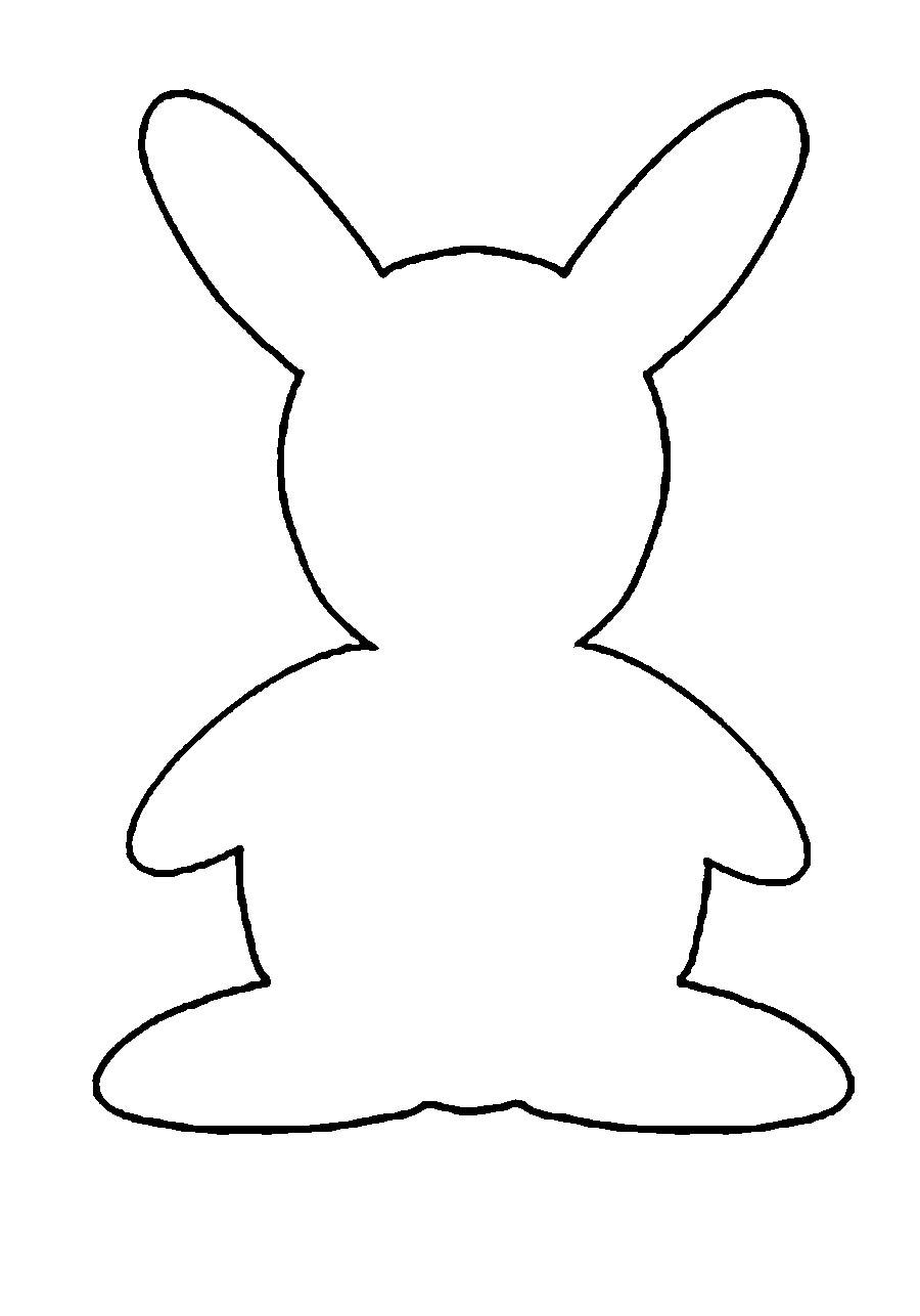 Раскраска зайчик с жирным контуром для маленьких (зайчик)