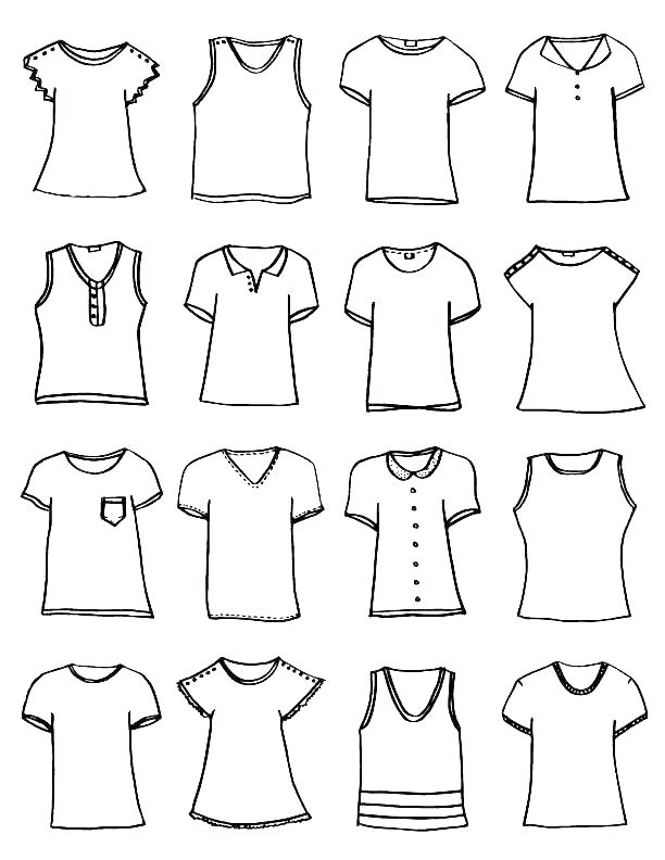 Раскраски одежды и футболок для детей (одежда)