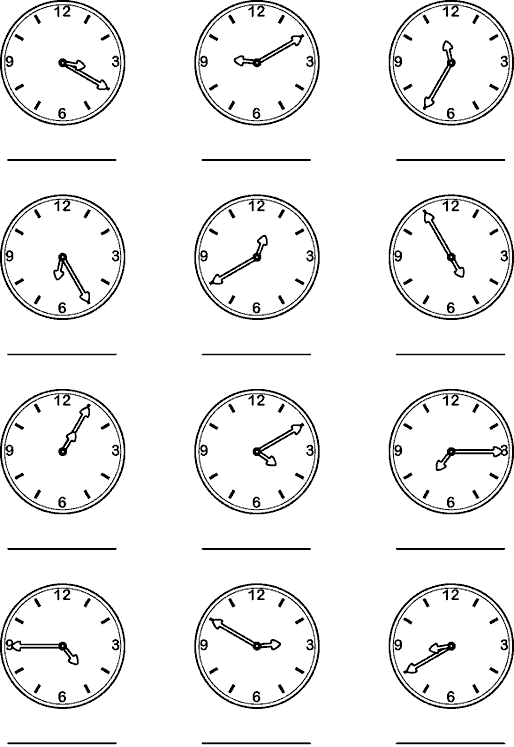 Раскрашенные картинки с изображением часов и других показателей времени (развитие, часы)