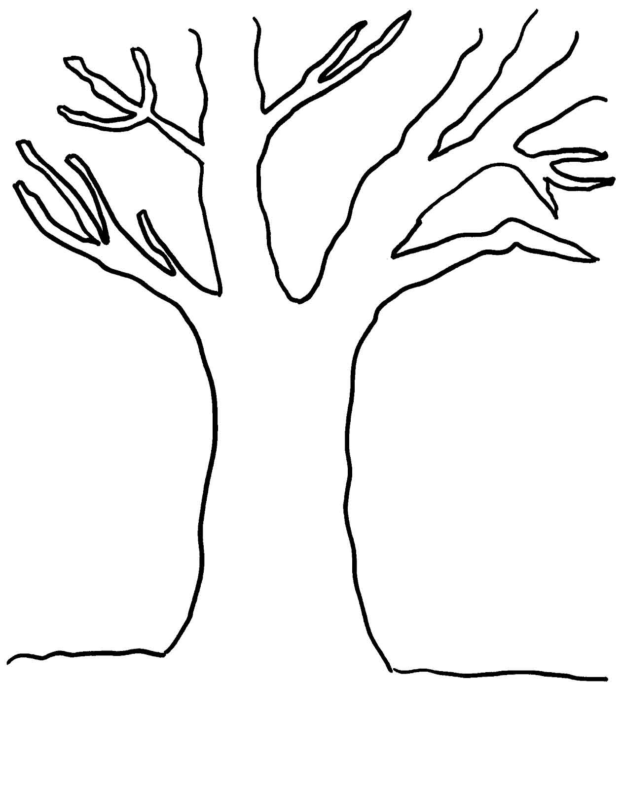 Раскраска дерева без листьев (дерево)