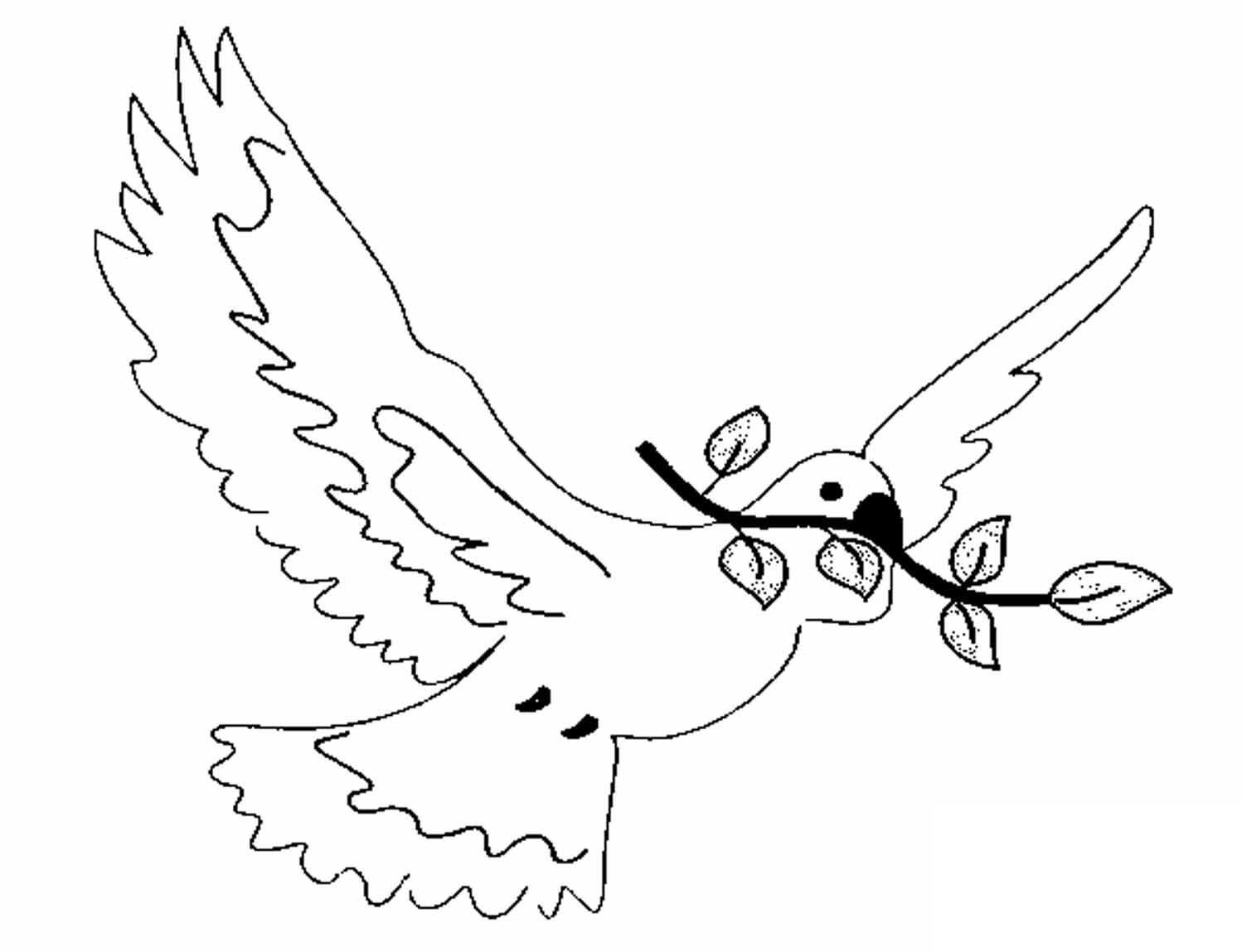 Раскраски день победы 9 мая голубь мира, летит с раскрытыми крыльями и веткой (голубь, летит)