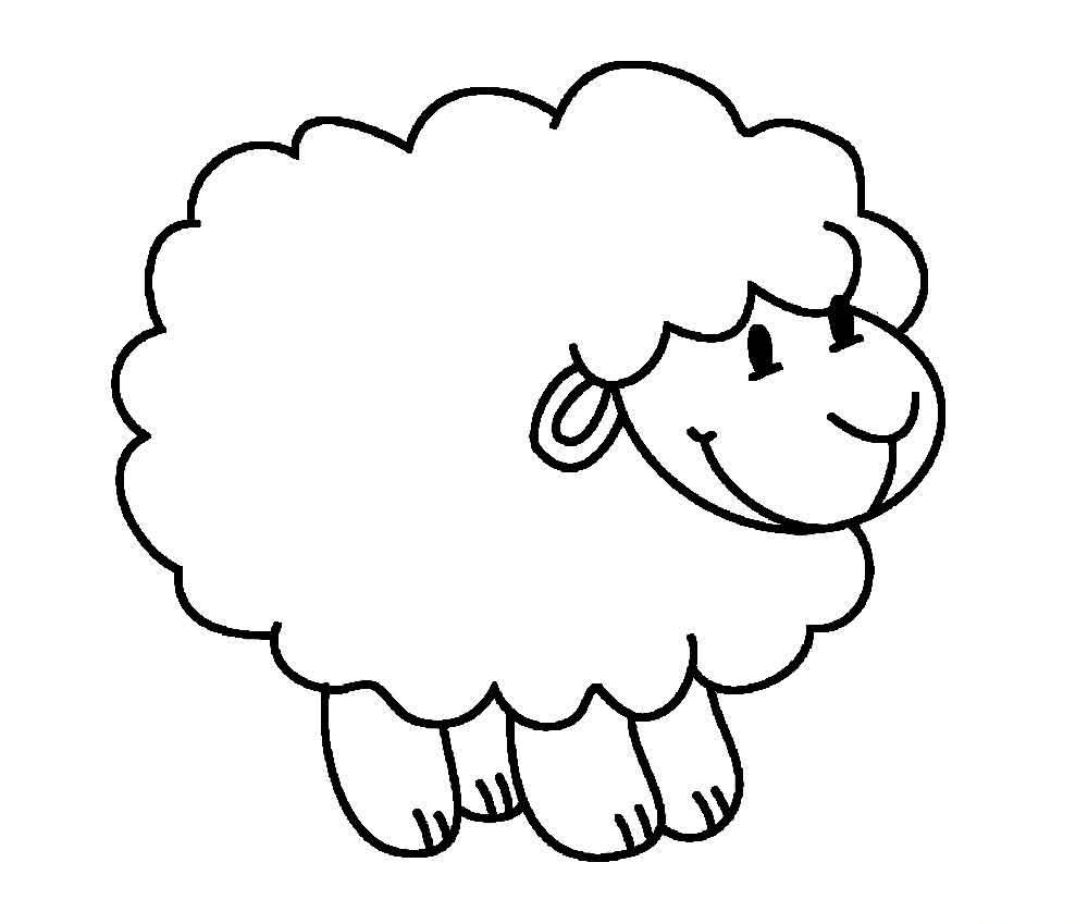 Раскраска с овечкой для развития мелкой моторики (овечка)