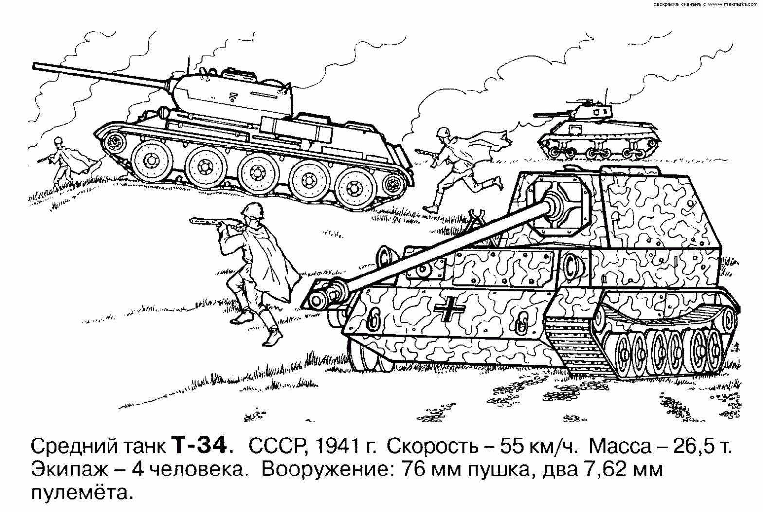 Раскраски танков для мальчиков (танки)