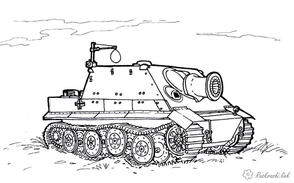 Раскраска танка