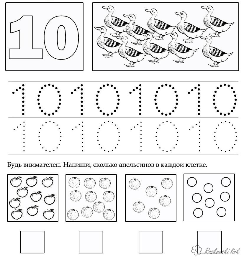 Раскраски Прописи цифры (прописи)