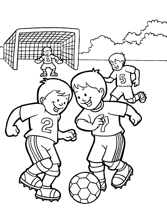 Раскраски Футбол для мальчиков