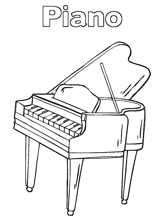 Раскраска пианино (пианино)