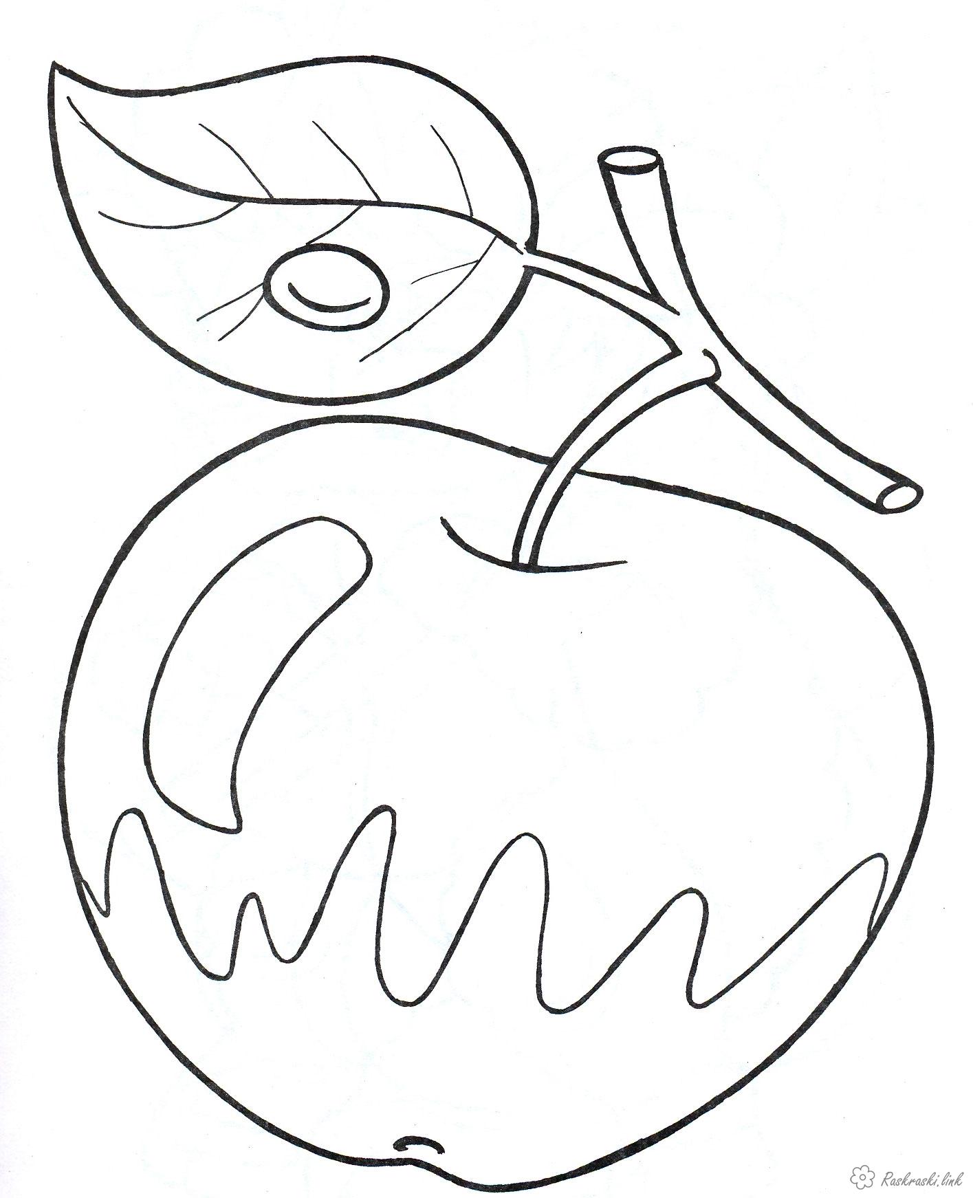 Раскраски Яблоки - красочные изображения яблок для детей (яблоки)