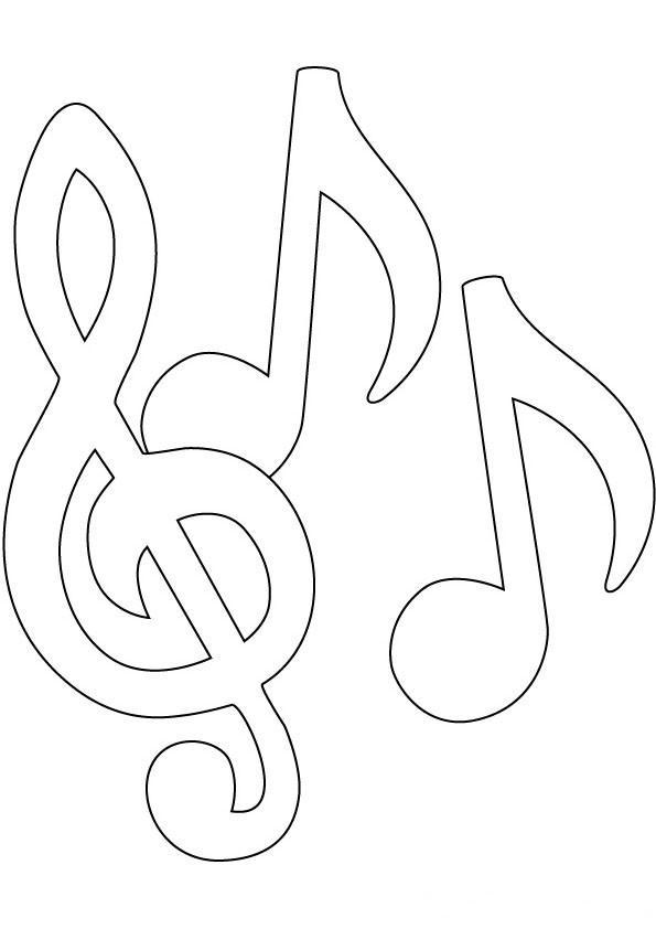 Раскраска с нотами для развития музыкальных способностей детей (ноты)