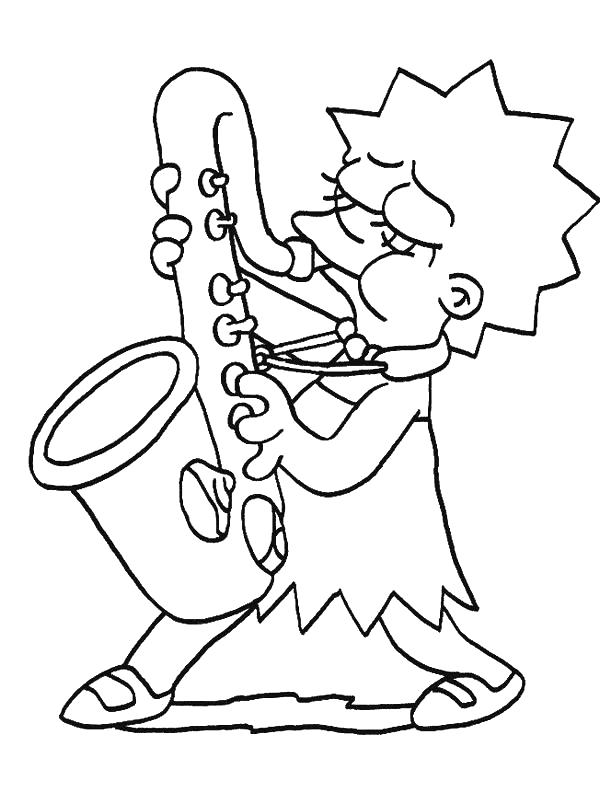Раскраска с персонажами Симпсонов (Симпсоны)