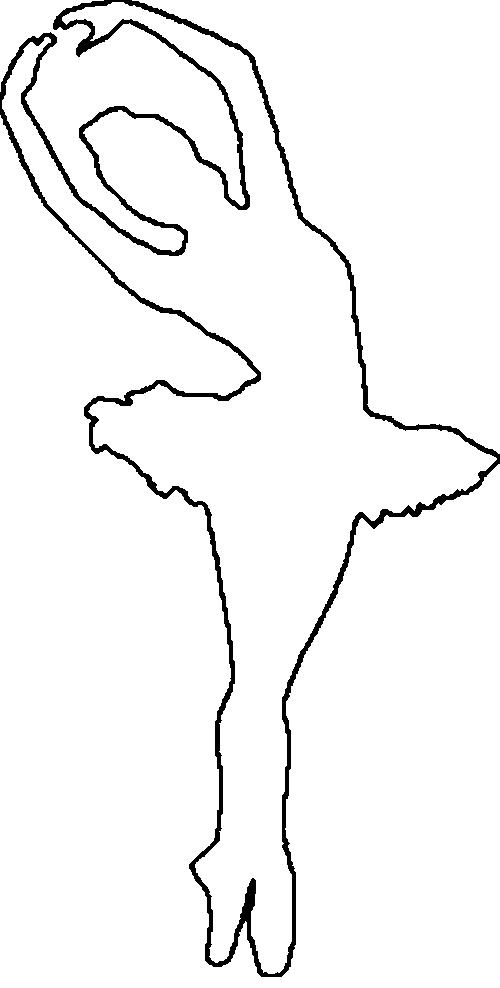 Раскраски шаблоны балерин (шаблоны)