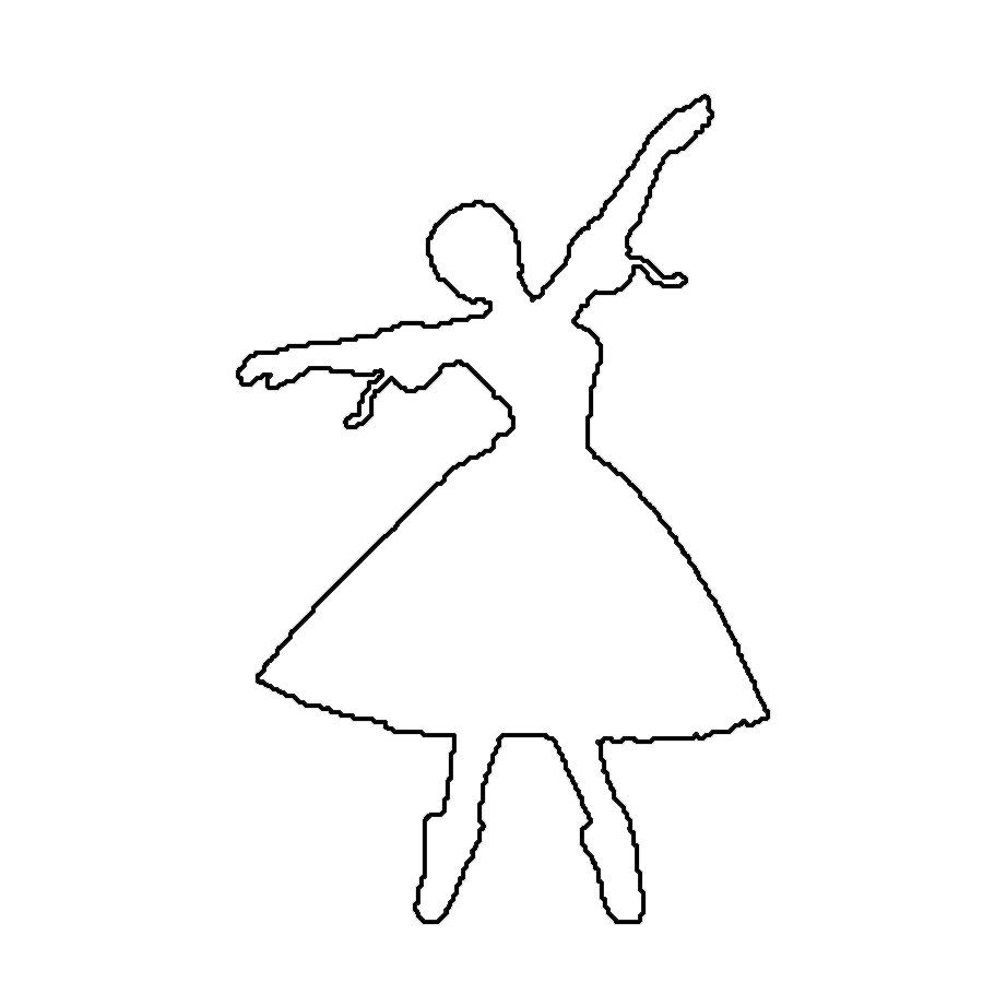Раскраски шаблоны балерин - категория Для девочек (шаблоны)