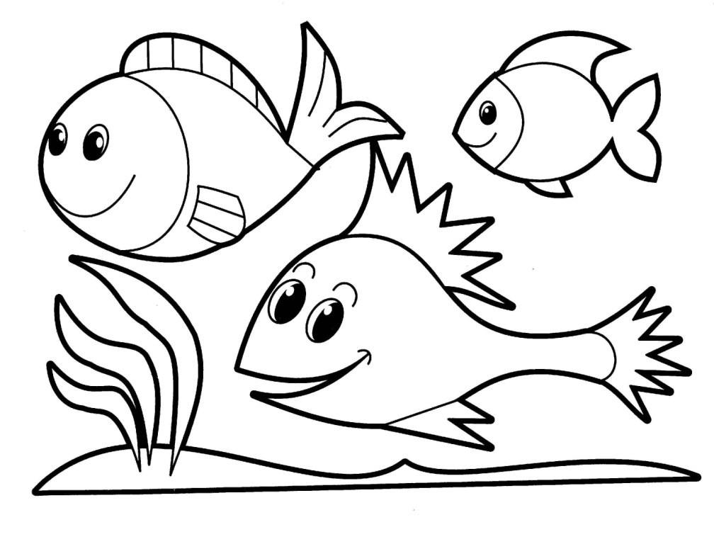 Раскраски рыбы для детей (рыбки)