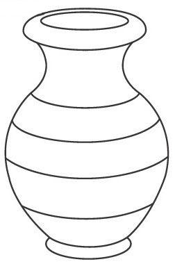 Раскраски шаблон вазы - бесплатные раскраски для детей (шаблон, вазы)