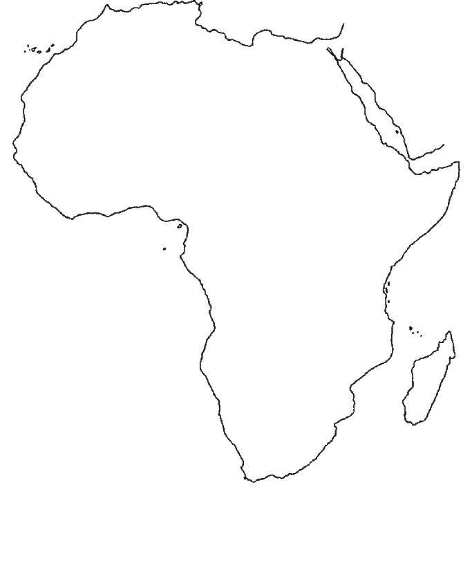 Раскраски мир, земля, континент, Африка для детей (Африка, праздники)