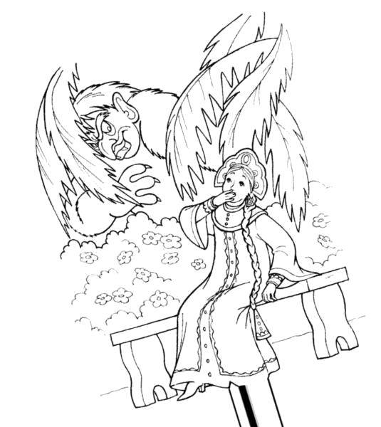 Раскраска с изображением Аленького цветочка (аленький, цветочек, сказка)