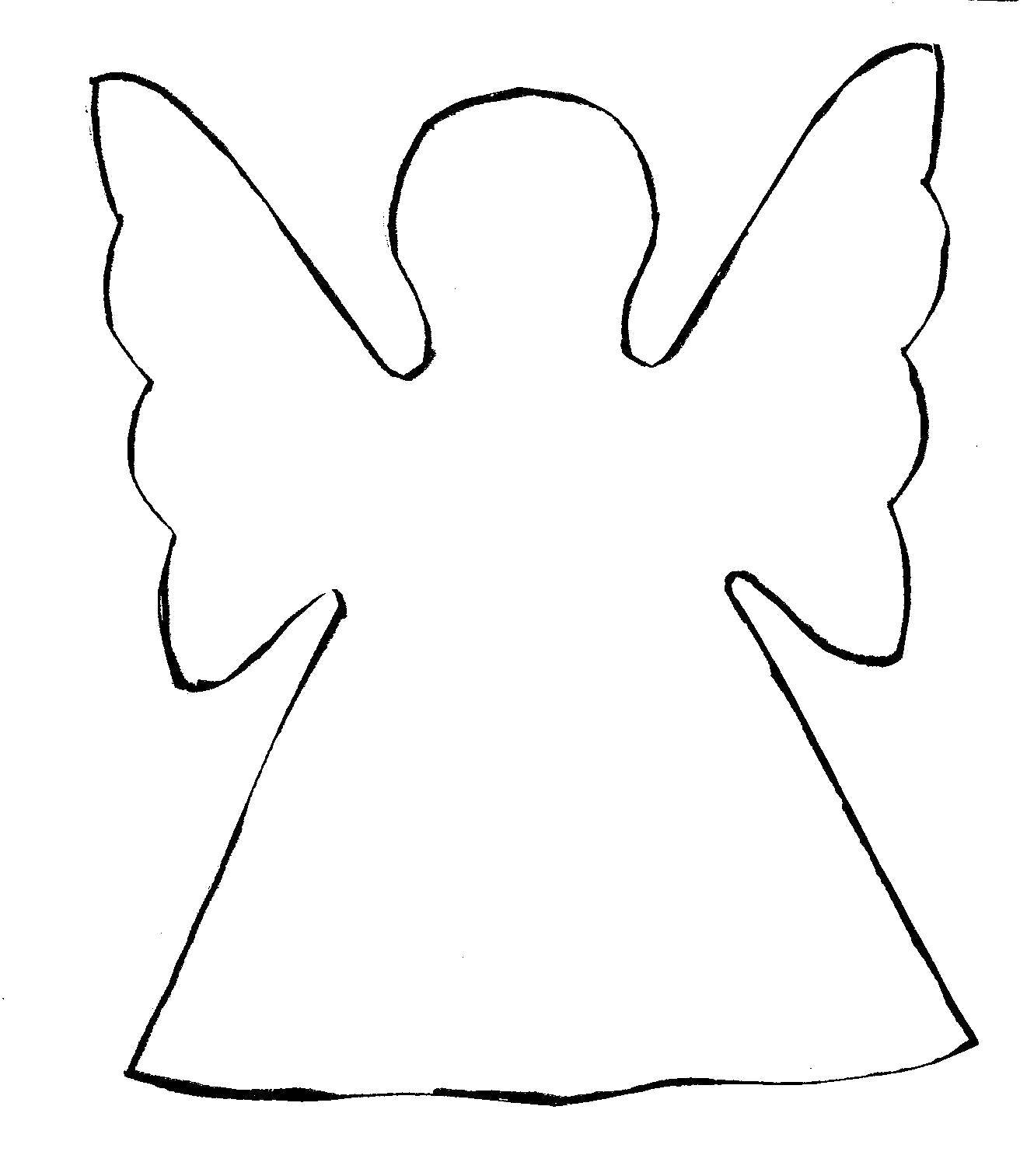 Набор контуров ангела для вырезания из бумаги или картона (ангел)