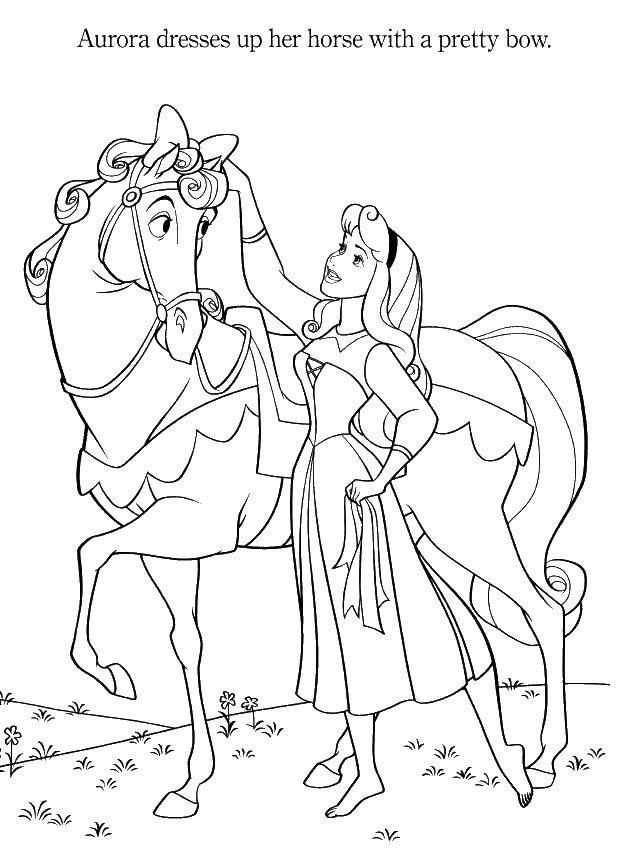Раскраска Авроры из мультфильма Дисней для девочек (аврора, дисней, принцесса)