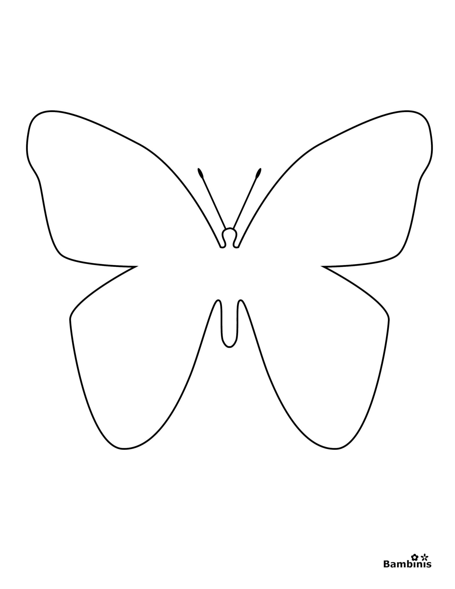 Раскраска на тему насекомых - бабочка, крылья (бабочка, крылья)