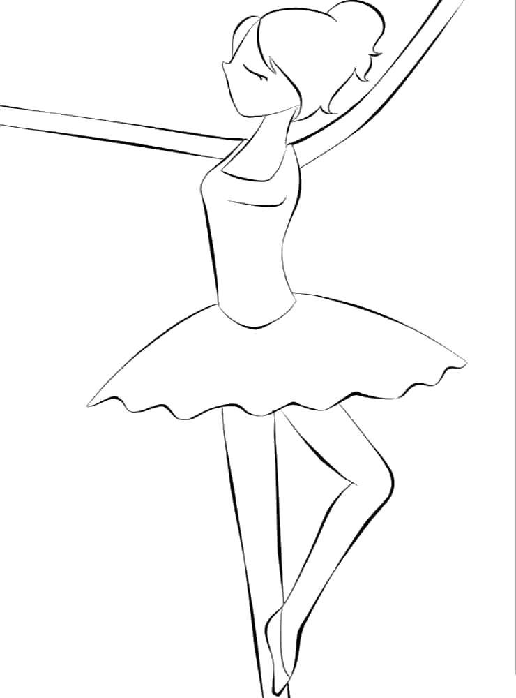 Раскраска балерины Балерина для девочек (балерина, танцы)