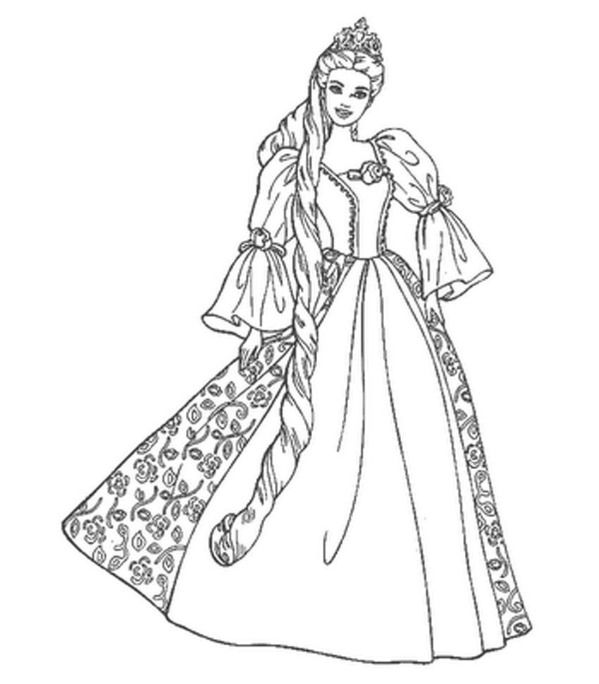 Барби принцесса Раскраски цветы для девочки (барби, принцесса, цветы, девочки)