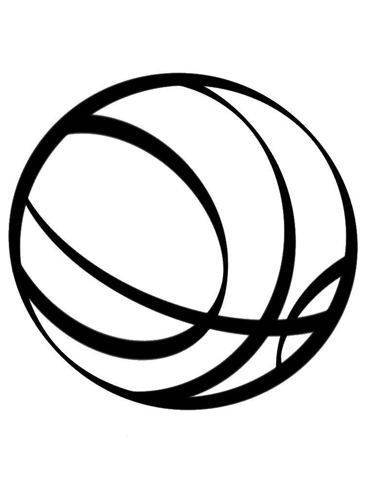 Раскраски спорта баскетбол для детей (баскетбол, мяч)