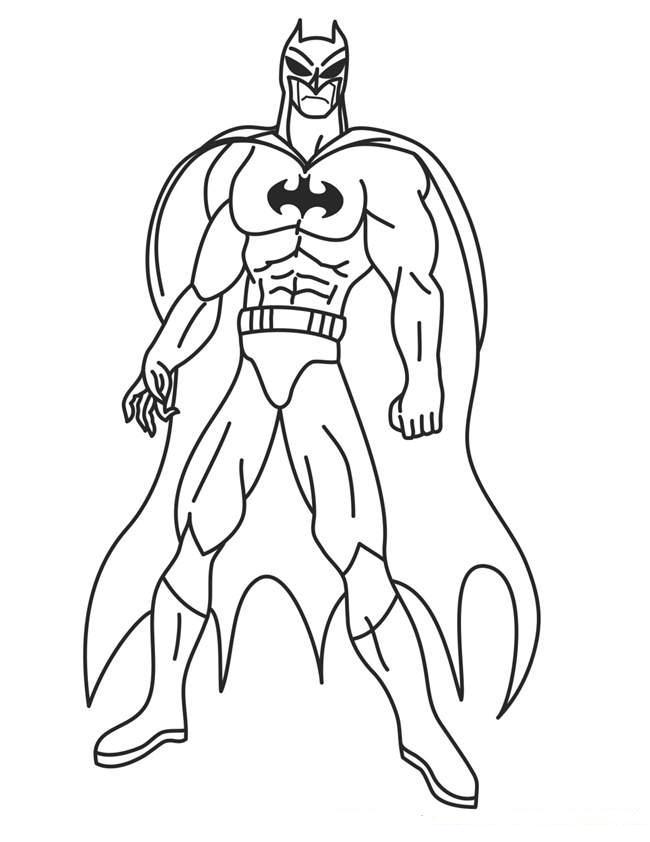 Раскраска с Бетменом для мальчиков (Бетмен)