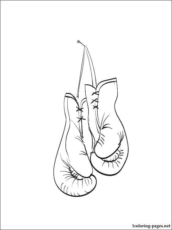 Раскраска бокс перчатки для развития моторики у детей (бокс, перчатки)