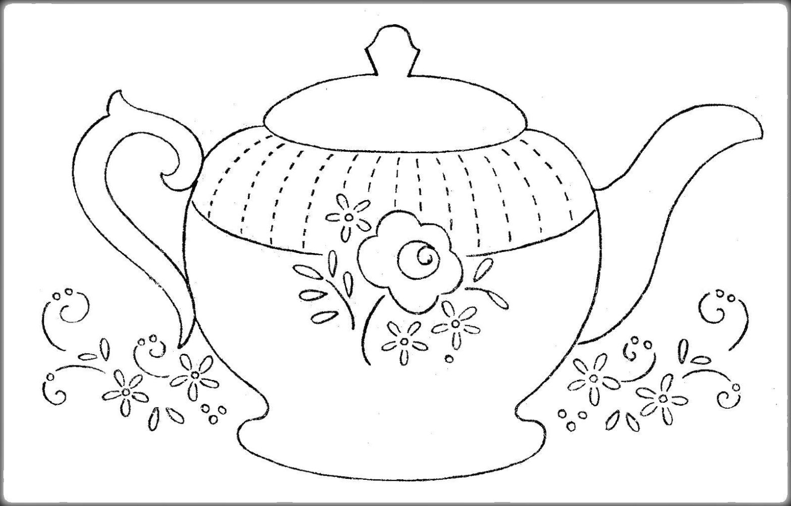 Раскраска чайника для детей
