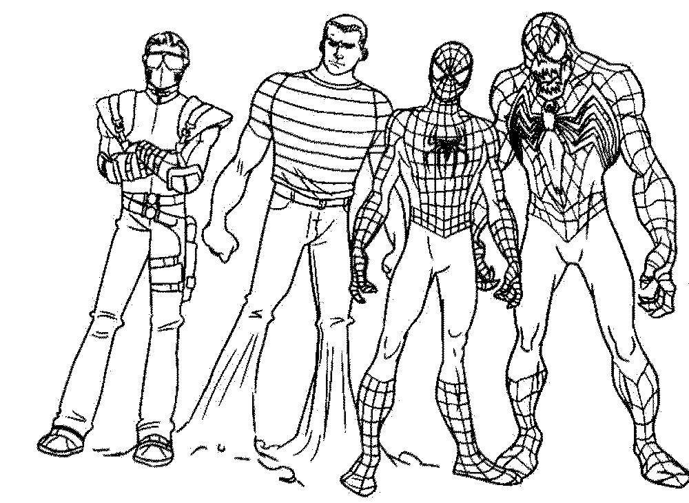 Раскраски с Человеком-пауком для мальчиков (Человек-паук, спайдермен)