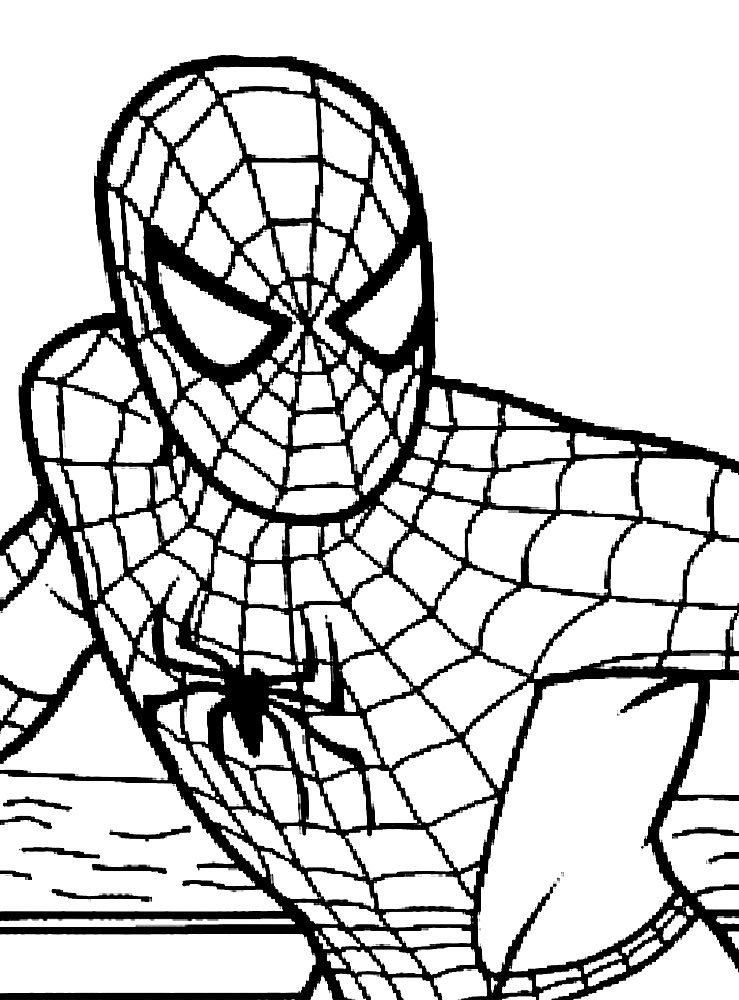 Раскраска с Человеком-пауком для мальчиков (Человек-паук)