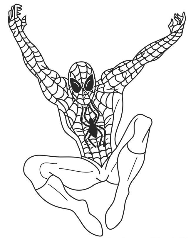 Раскраска Человека паука для мальчиков