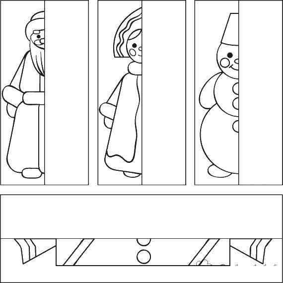 Раскраска дед Мороз, снеговик, снегурочка для детей (снегурочка)