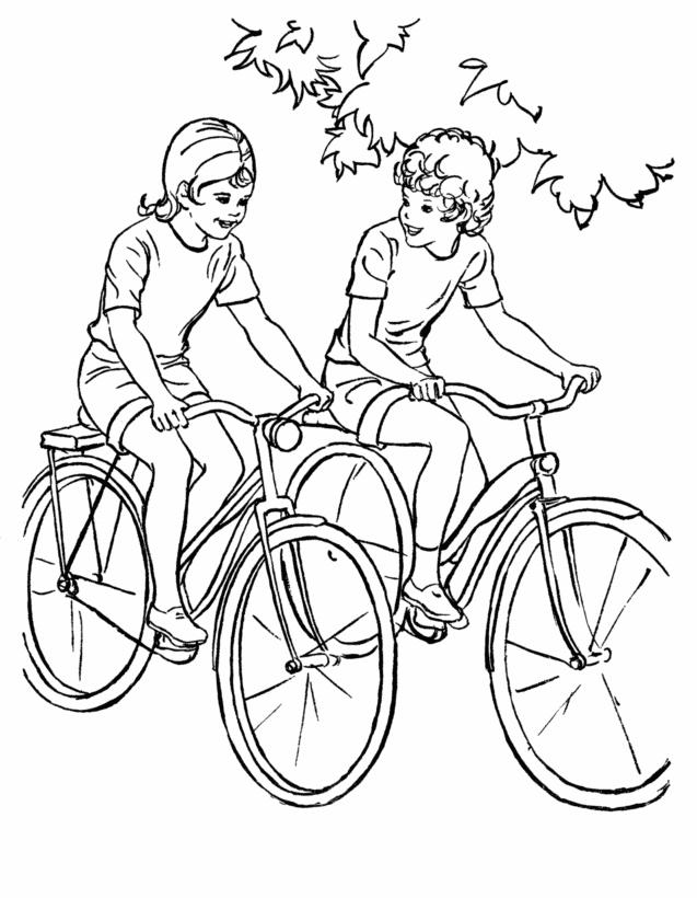 Раскраска велосипед для детей мальчиков (дети)