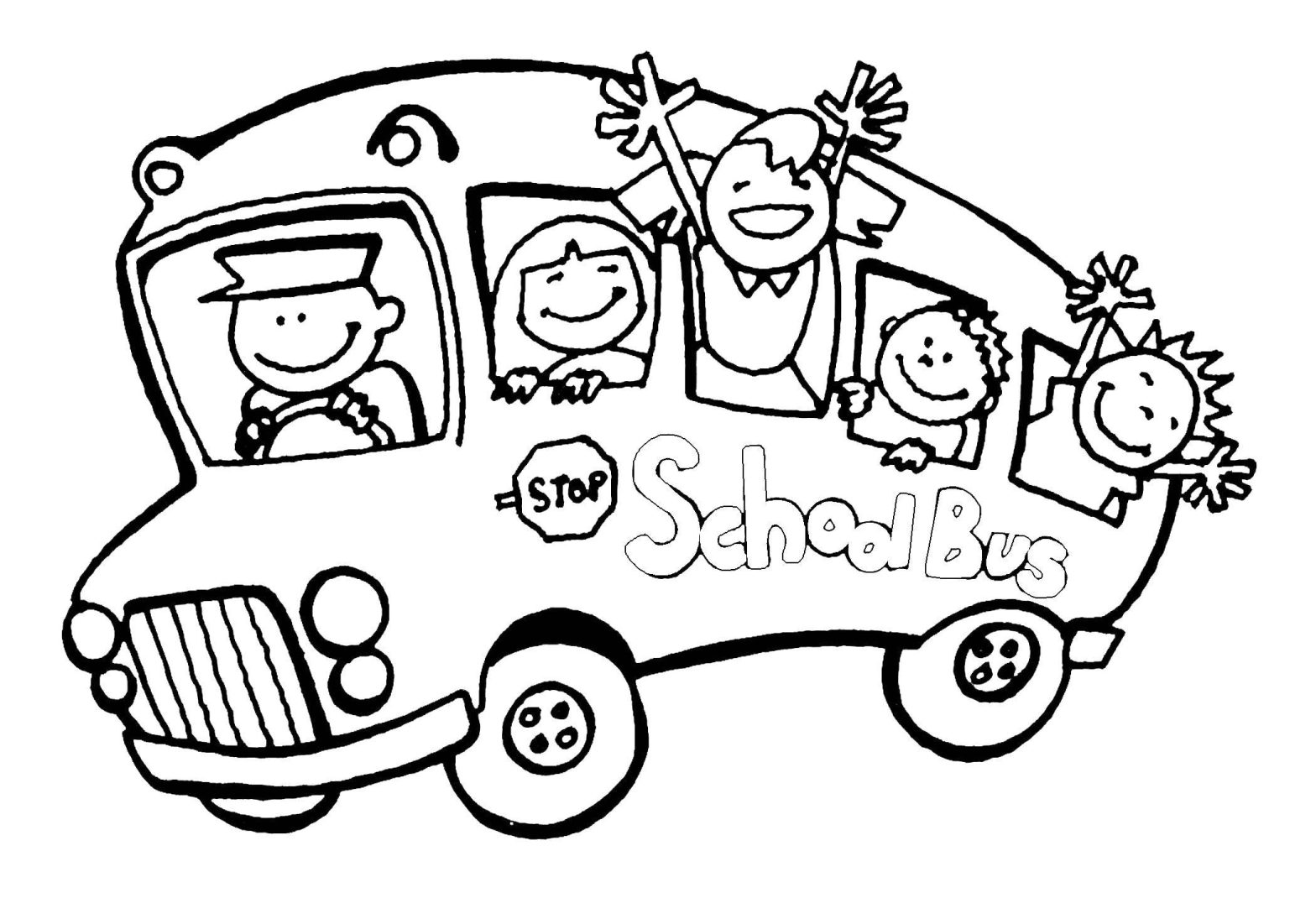 Раскраска транспорта на английском языке для учеников школы (транспорт, ученики)