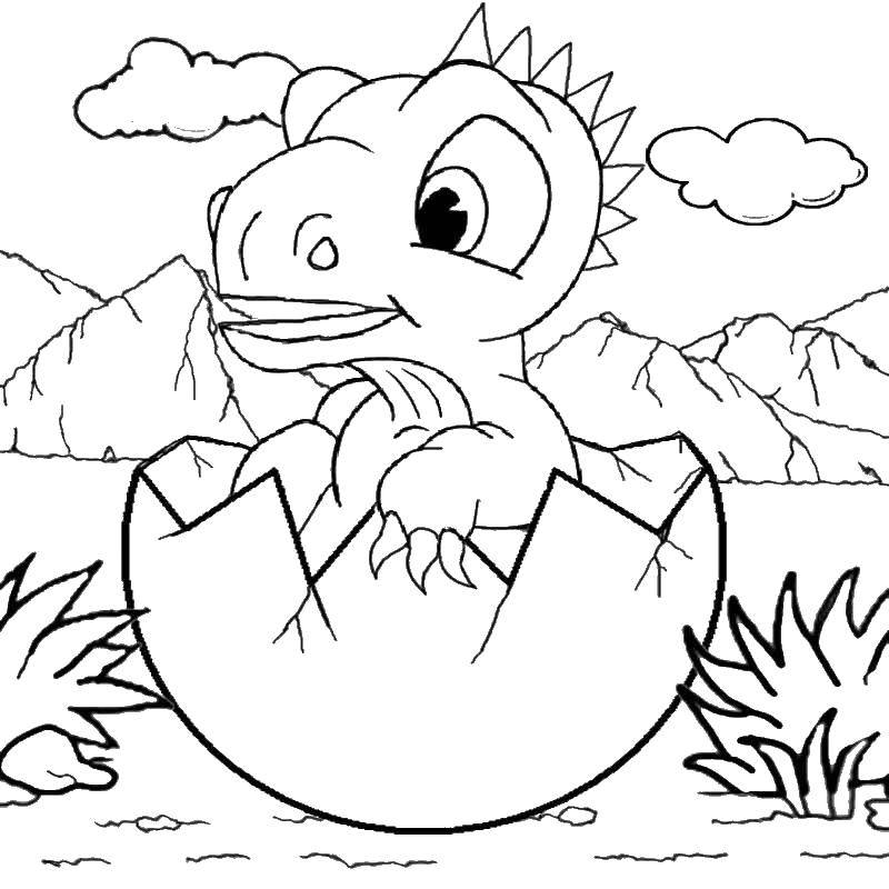 Раскраска яйца Парка Юрского периода с Динозавром для детей (яйцо, динозавр)